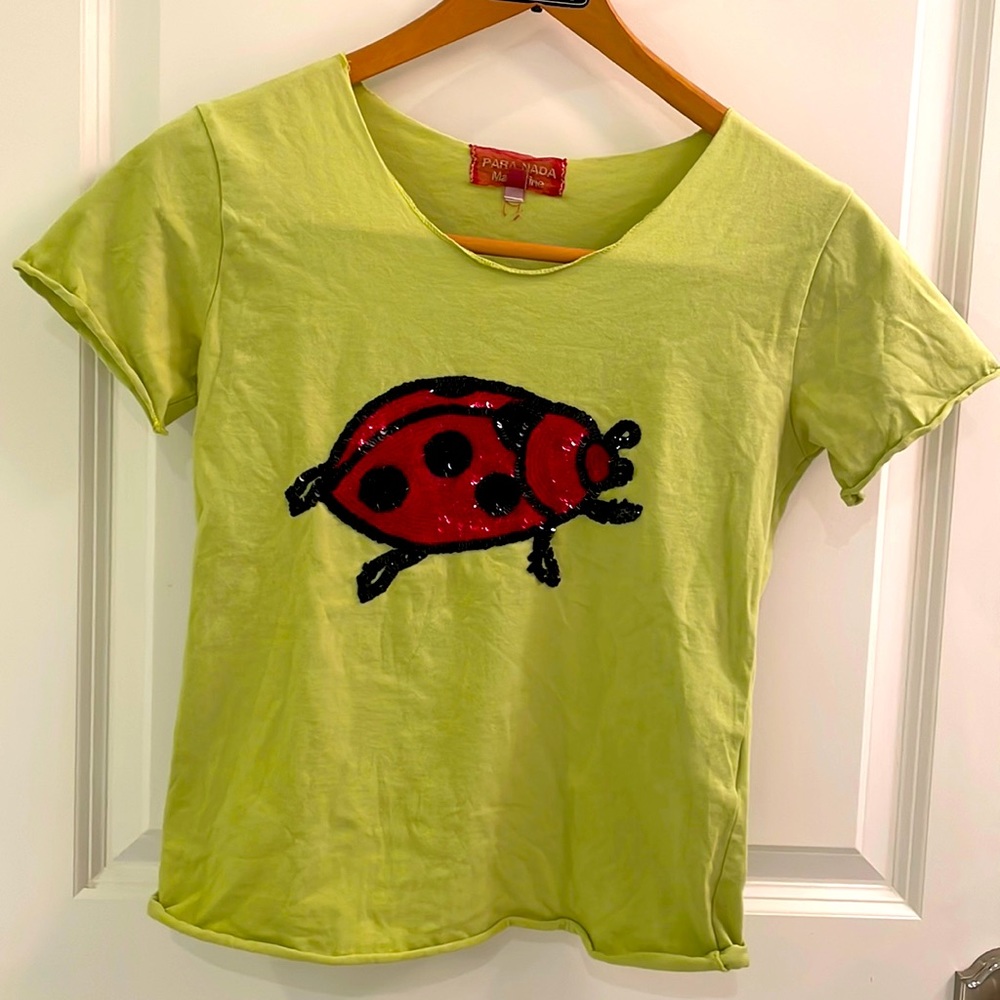 Ladybug sequin top. Women’s XS 🐞